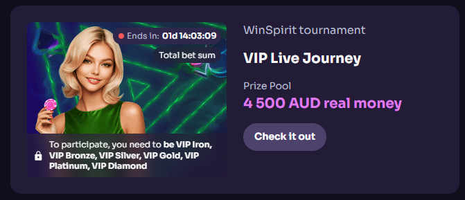 WinSpirit VIP-Programm Stufen – Bronze bis Diamant mit exklusiven Vorteilen